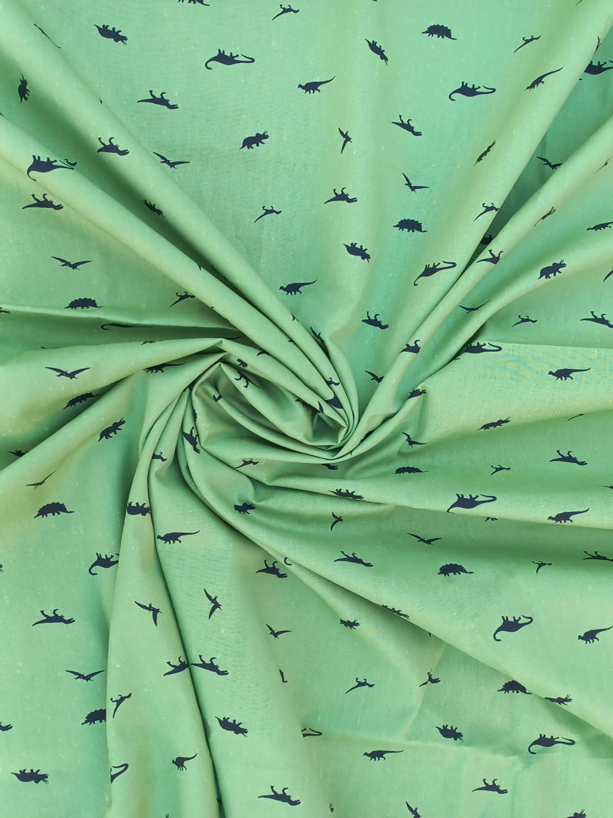 Lime Green Mini Dino Kurta Print (Unstitched)